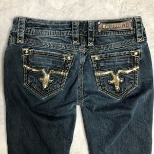 Rock Revival Jacklyn Super Skinny Gold Sequin women’s Size 28